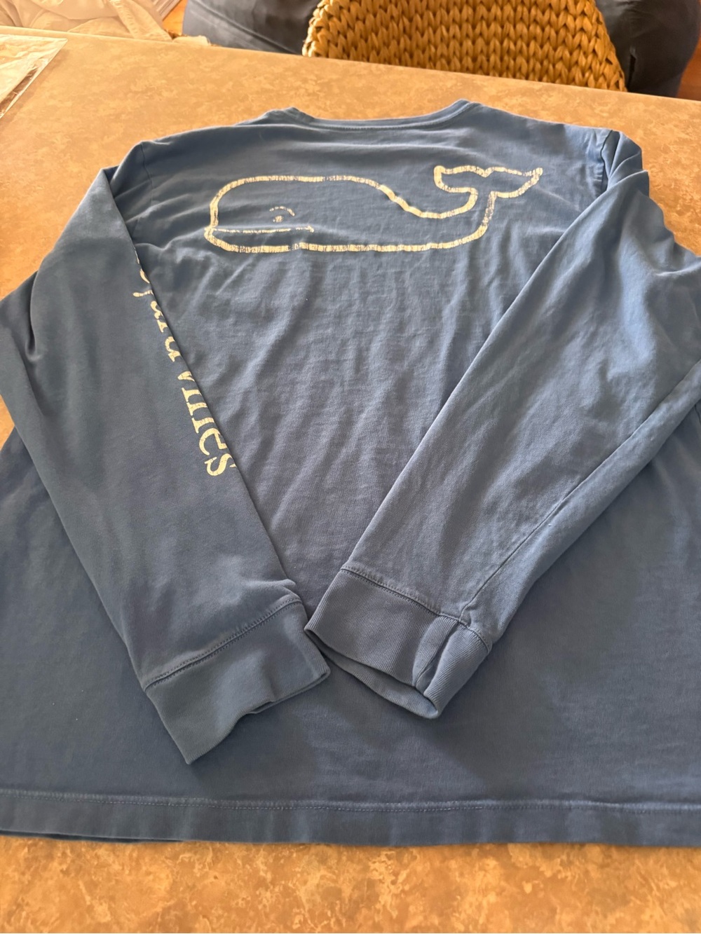 🐳Vineyard Vines Men's Long-Sleeve Pocket Tee in Periwinkle Blue🐳